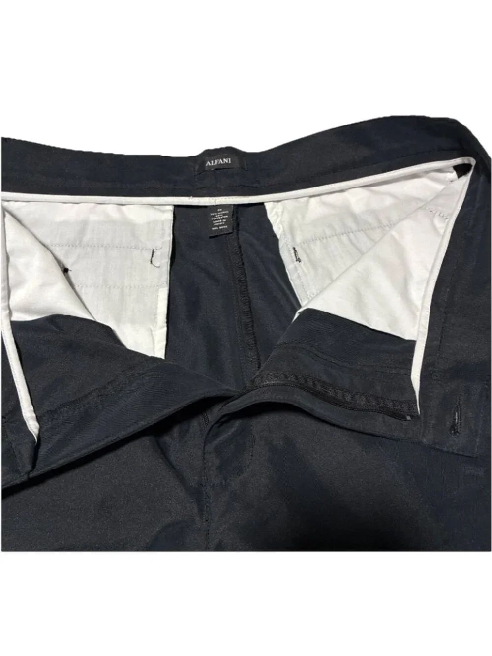 Alfani Vintage Mens Shorts Black Elastic Waist Luxury Gorpcore Basic 34x11